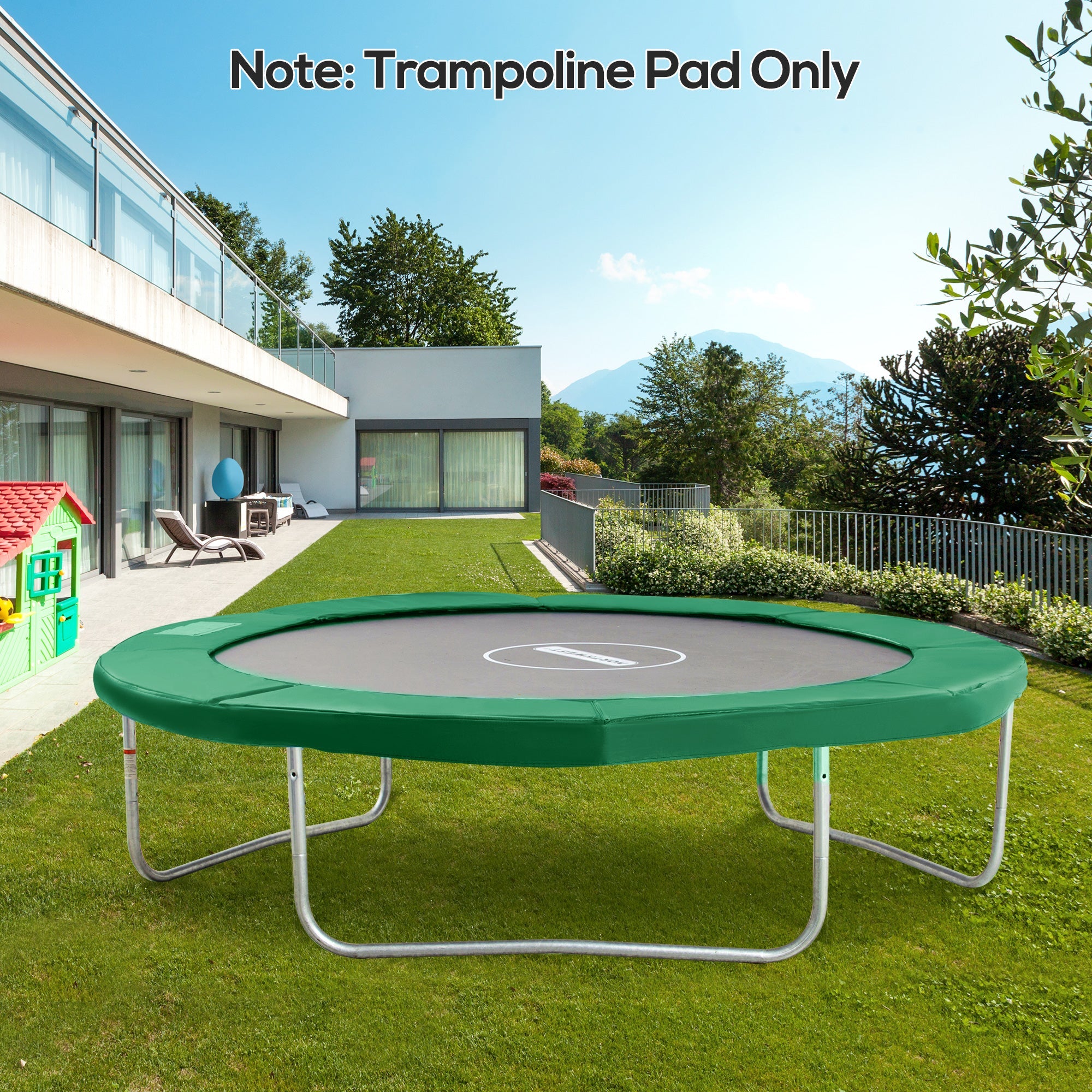 HOMCOM Φ10ft Trampoline Safety Pad Replacement Waterproof Spring Cover Green