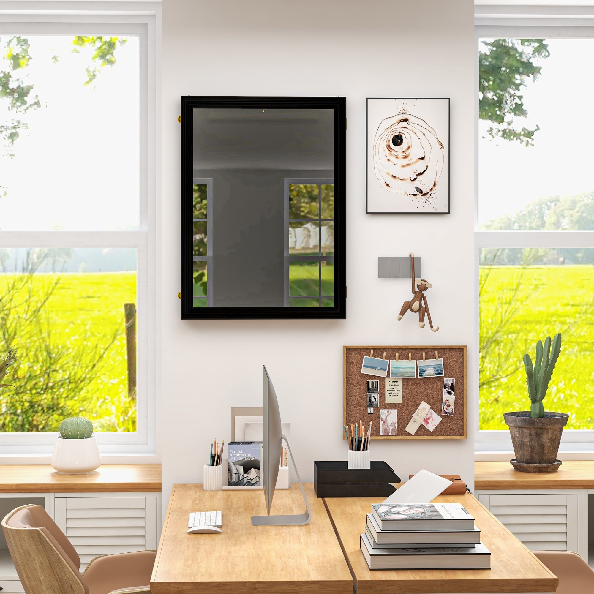 HOMCOM Sports Jersey Display Case 26"x35" Shadow Box for Hockey Basketball Football Baseball Memorabilia Brown