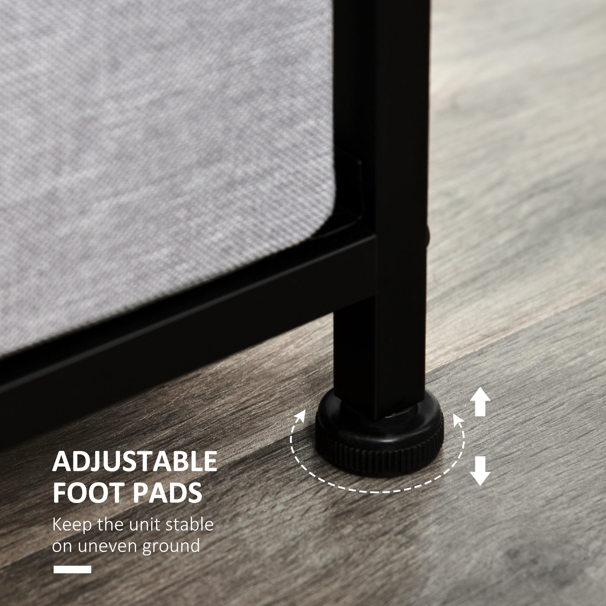 HOMCOM 8-Drawer Dresser, 3-Tier Fabric Chest of Drawers, Storage Tower Organizer Unit with Steel Frame Wooden Top for Bedroom, Grey