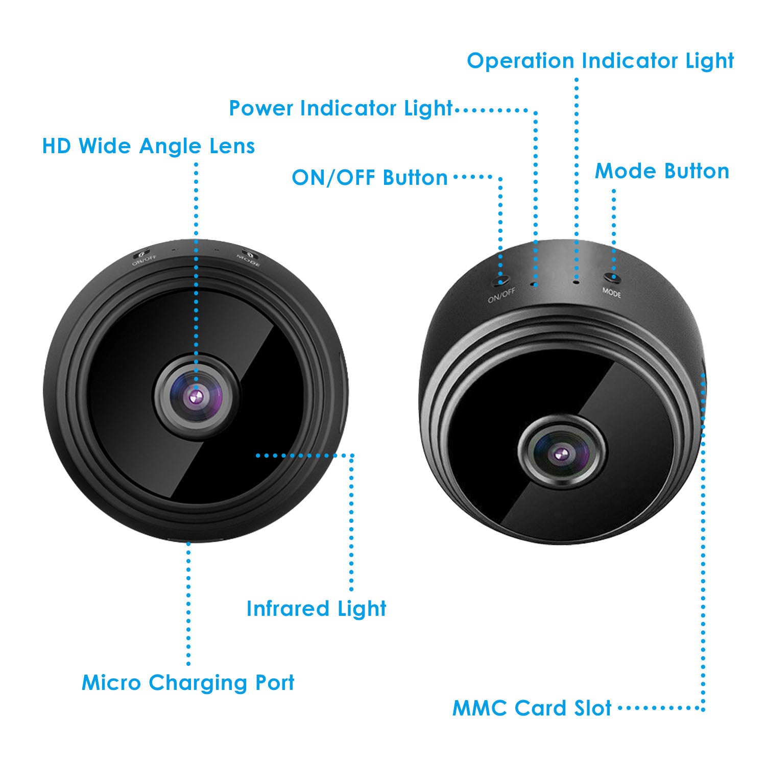 Mini Camera Wireless Wifi IP Home Security Cam 1080P Full HD Surveillance Camera Nanny Cam w/ 32G MMC Card