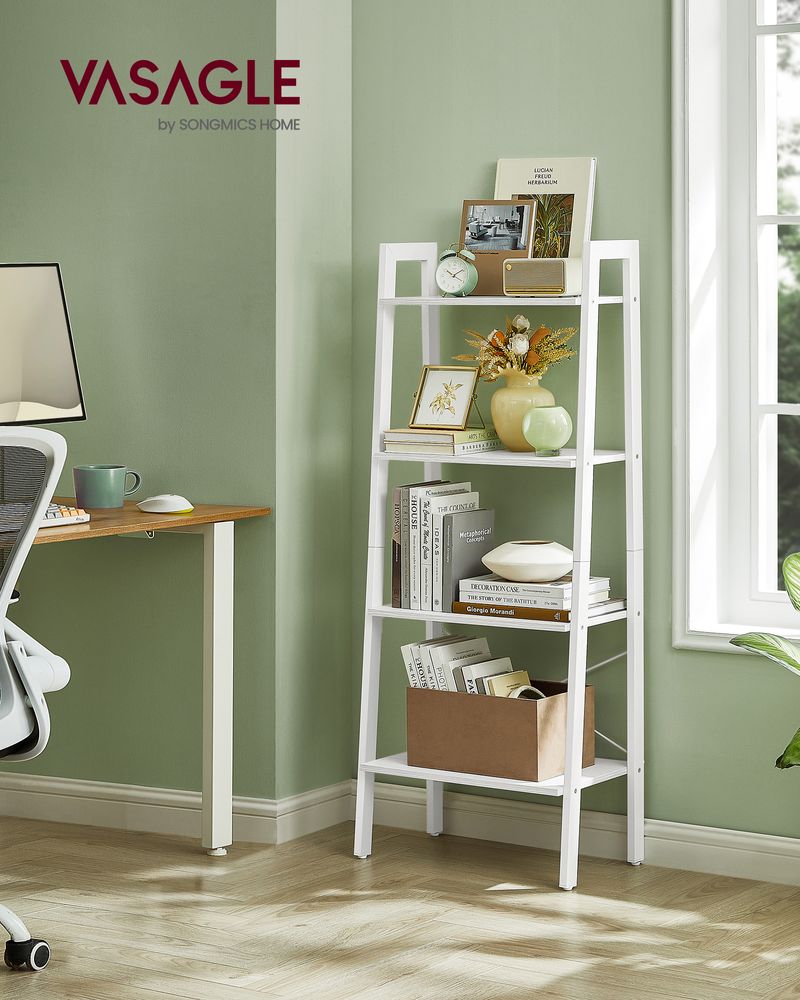 VASAGLE 4-Tier Ladder Shelf with Steel Frame