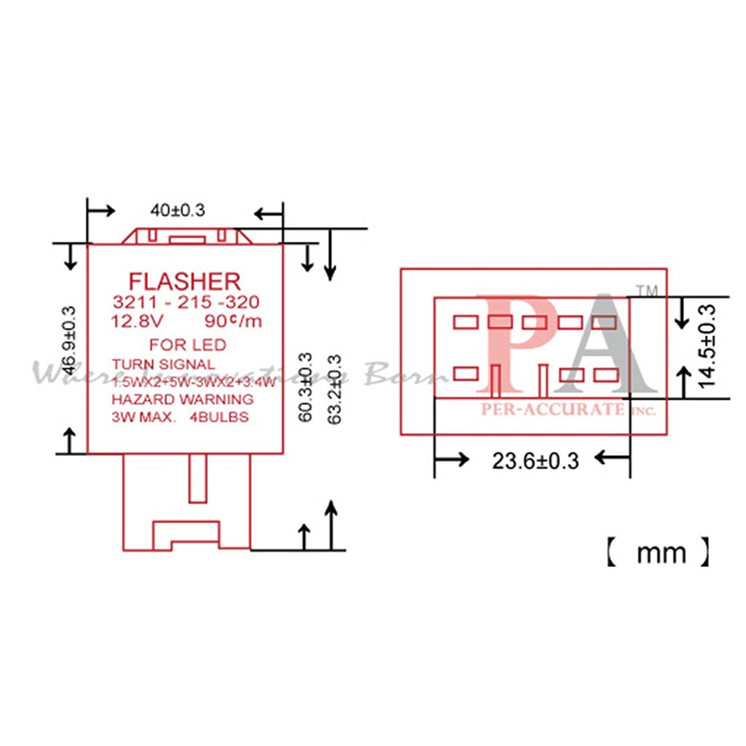 8-PIN FL436 12V Electric Flasher Relay: Anti Hyper Flash For Mazda