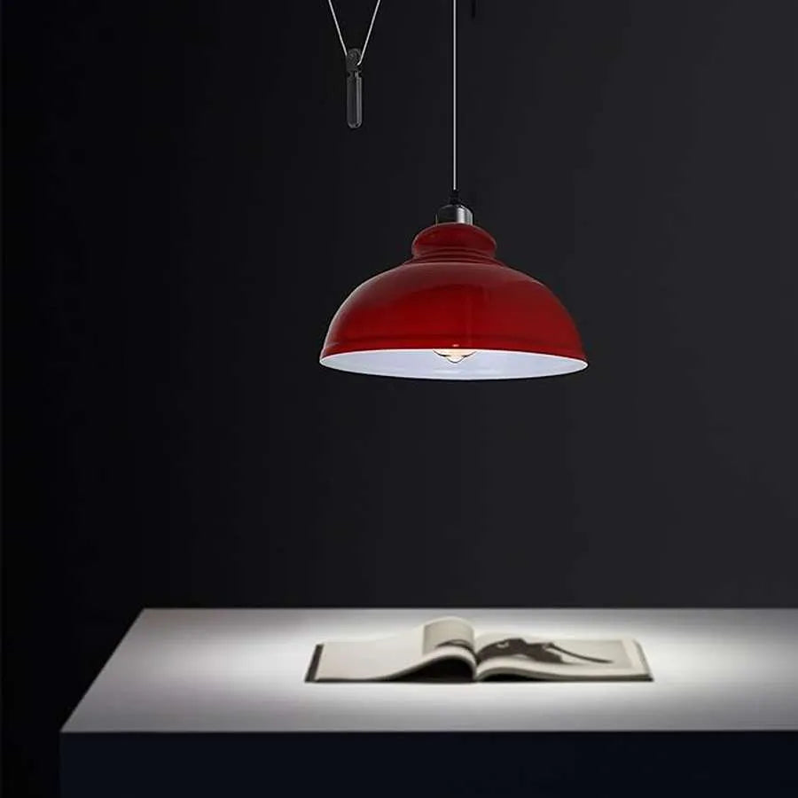 Vintage Single Head Curvy Shade Pendant Light ~1702