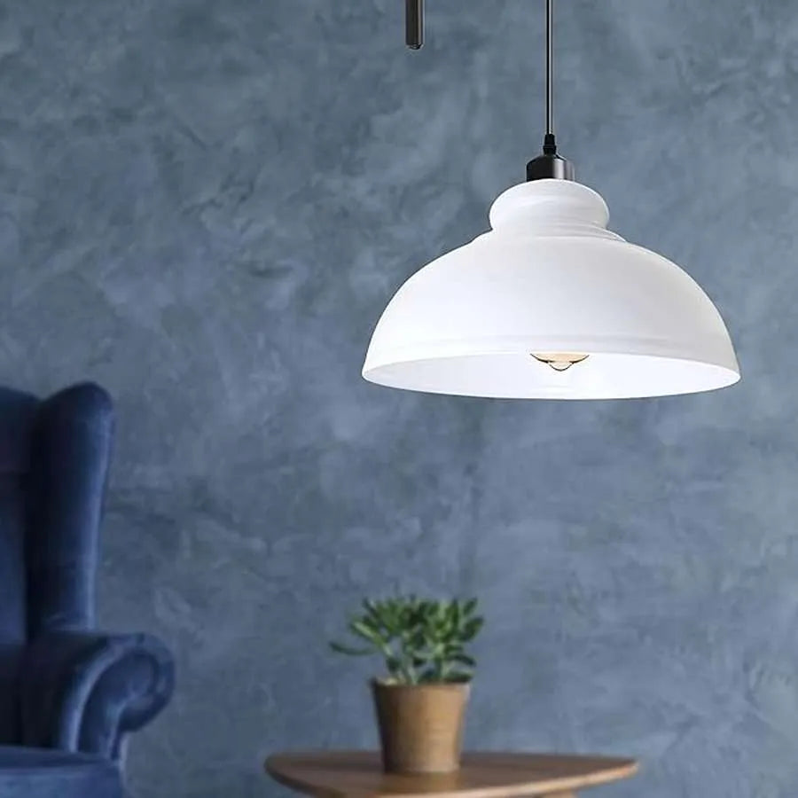 Vintage Single Head Curvy Shade Pendant Light ~1702