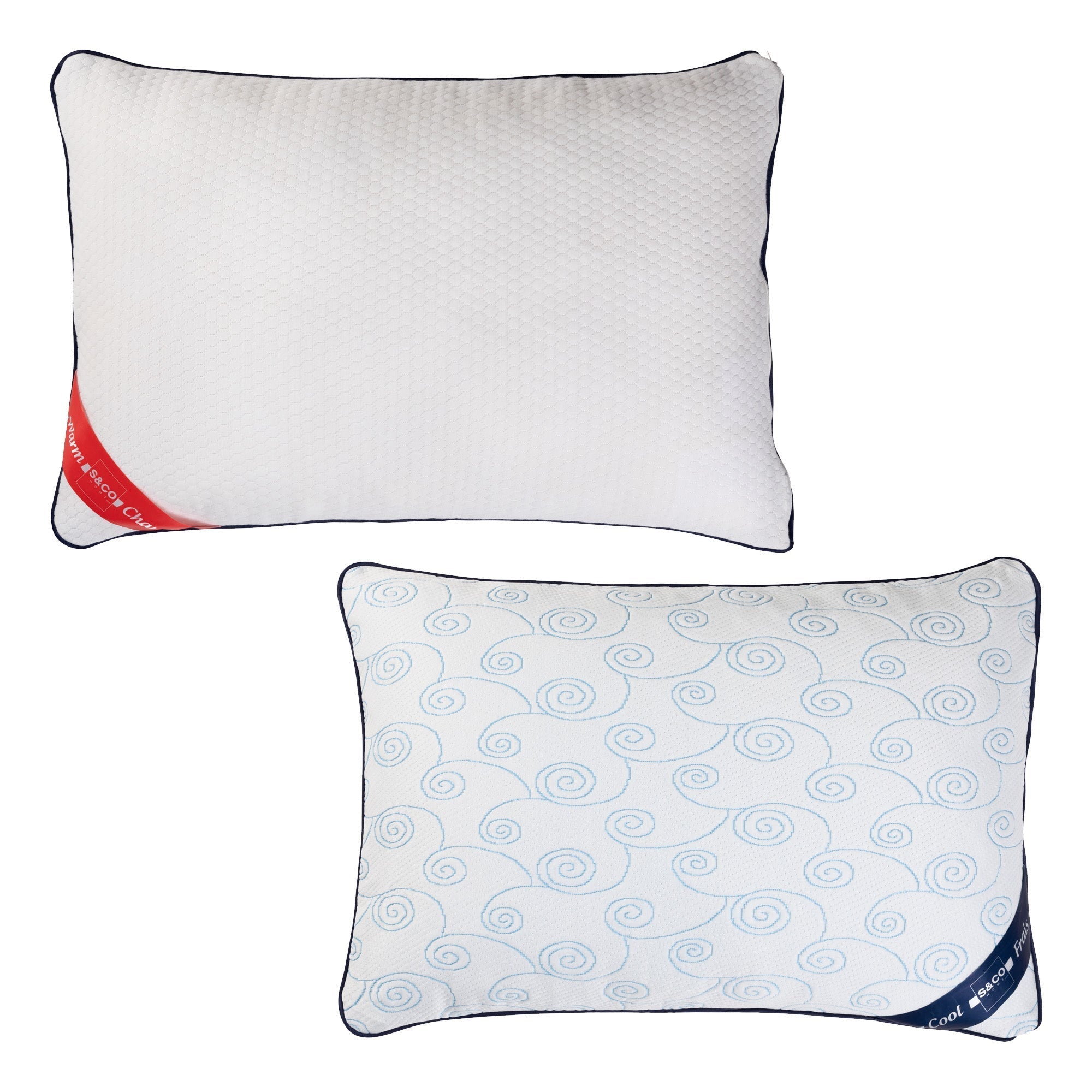 Cooling Matelasse Hotel Collection Bed Pillow, Queen Size. Designed for Back, Stomach or Side Sleepers, 20x30, White