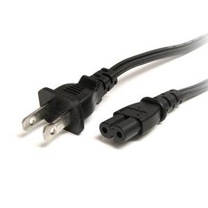 6ft (2m) Laptop Power Cord, NEMA 1-15P to C7, 10A 125V, 18AWG, Laptop Replacement Power Cord, Power Brick Cable, UL Listed