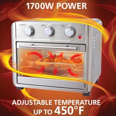 Brentwood® Select 24-Qt. 1,700-Watt Stainless Steel Convection Air Fryer Toaster Oven