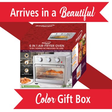 Brentwood® Select 24-Qt. 1,700-Watt Stainless Steel Convection Air Fryer Toaster Oven