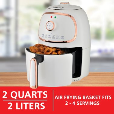 Brentwood® 2-Qt. 1,200-Watt Electric Air Fryer with Timer and Temperature Control (White)