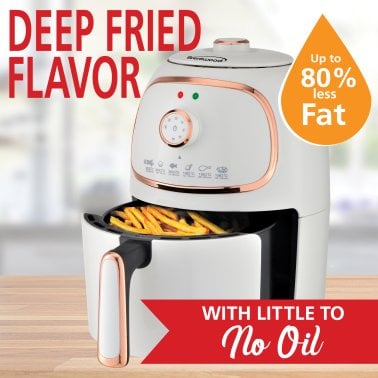 Brentwood® 2-Qt. 1,200-Watt Electric Air Fryer with Timer and Temperature Control (White)