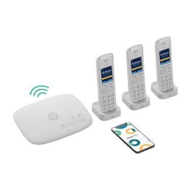 Ooma® Telo™ Air 2 Home Phone Service with 3 HD3 Handsets, White