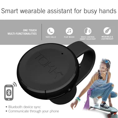 Tokk™ Bluetooth® Wearable Hands-Free Smart Assistant 3.0 Speaker (Black)