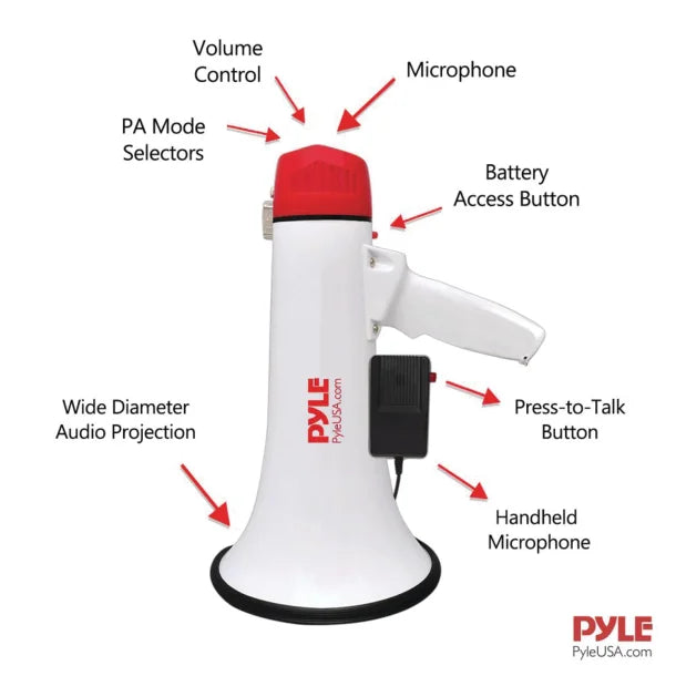 Pyle® 40-Watt Bluetooth® Megaphone Bullhorn