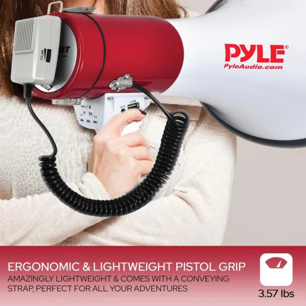 Pyle® 50-Watt Bluetooth® Megaphone Bullhorn with Siren