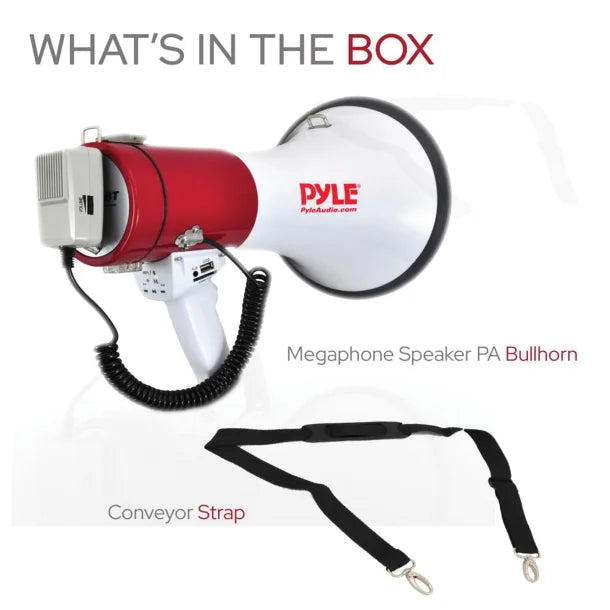 Pyle® 50-Watt Bluetooth® Megaphone Bullhorn with Siren
