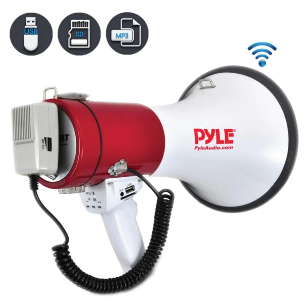 Pyle® 50-Watt Bluetooth® Megaphone Bullhorn with Siren