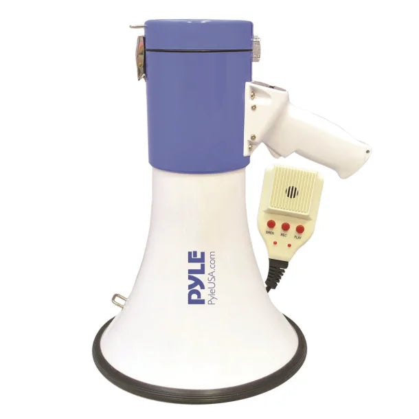 Pyle® 50-Watt Megaphone Bullhorn with Record, Siren & Talk Modes