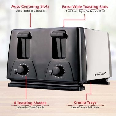 Brentwood® 4-Slice Toaster