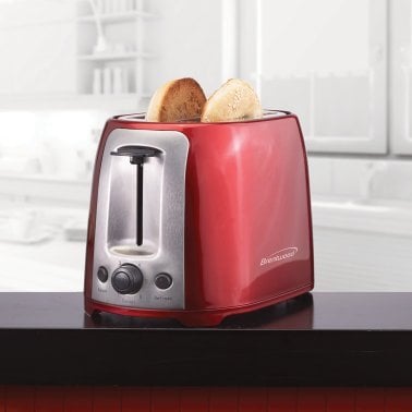 Brentwood® 2-Slice Cool-Touch Toaster with Extra-Wide Slots (Red)