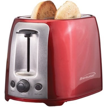 Brentwood® 2-Slice Cool-Touch Toaster with Extra-Wide Slots (Red)