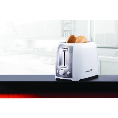 Brentwood® 2-Slice Cool-Touch Toaster with Extra-Wide Slots (White)