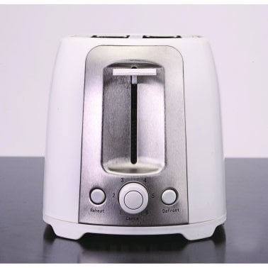 Brentwood® 2-Slice Cool-Touch Toaster with Extra-Wide Slots (White)