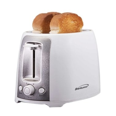 Brentwood® 2-Slice Cool-Touch Toaster with Extra-Wide Slots (White)