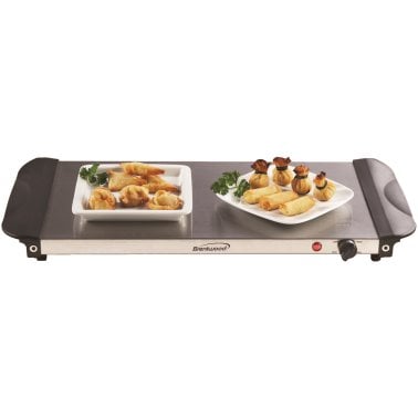 Brentwood® 180-Watt 4.5-Qt. 3-Pan Buffet Server and Warming Tray, Silver