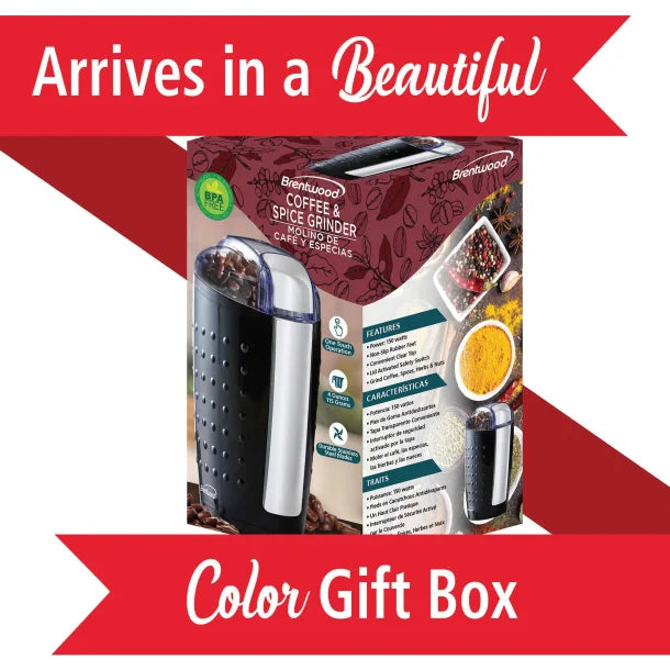 Brentwood® 4-Oz. Coffee and Spice Grinder (Black)