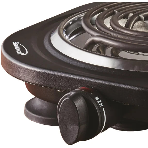 Brentwood® 1,000-Watt Single Electric Burner (Black)
