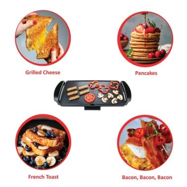 Brentwood® Nonstick 9-In. x 18-In. Electric Griddle with Drip Pan, Black