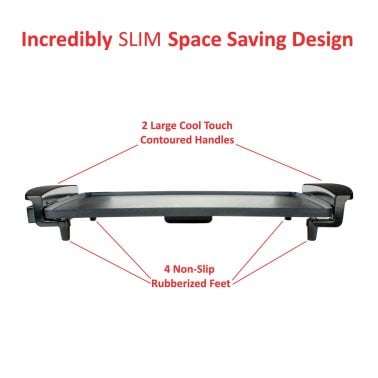 Brentwood® Nonstick 9-In. x 18-In. Electric Griddle with Drip Pan, Black