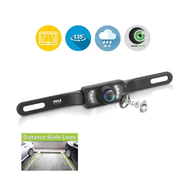 Pyle® PLCM10 License Plate 420-TVL Color Backup Camera
