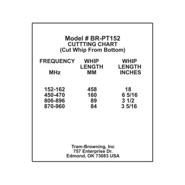 Browning® 200-Watt Pretuned 152 MHz to 162 MHz Tunable Nut-Type UHF Antenna with NMO Mounting