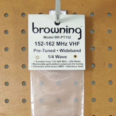 Browning® 200-Watt Pretuned 152 MHz to 162 MHz Tunable Nut-Type UHF Antenna with NMO Mounting