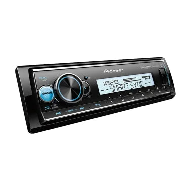 Pioneer® MVH-MS512BS Marine Head Unit, Single-DIN, LCD with Smart Sync Compatibility, Bluetooth®, and Sirius-XM® Ready