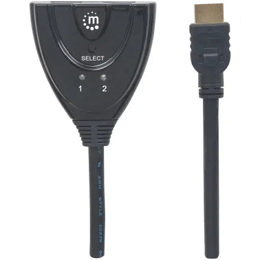 Manhattan® 2-Port HDMI® Switch with 20-Inch Integrated Cable