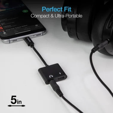 Naztech® USB-C® to 3.5 mm Audio Plus Charge Adapter