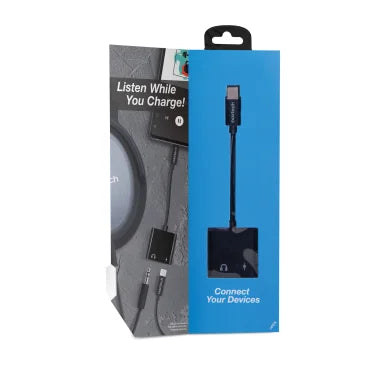 Naztech® USB-C® to 3.5 mm Audio Plus Charge Adapter