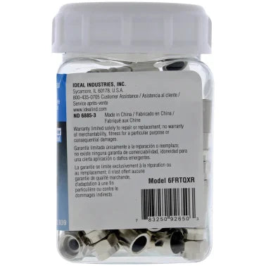 IDEAL® RTQ™ RG6 F-Compression Connectors, 50 Count