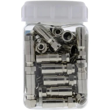 IDEAL® RTQ™ RG6 F-Compression Connectors, 50 Count