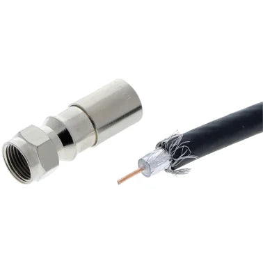 IDEAL® RTQ™ RG6 F-Compression Connectors, 50 Count