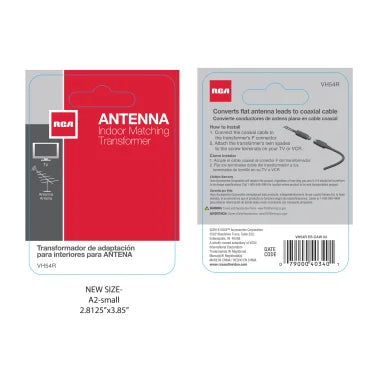 RCA VH54R Indoor Matching Transformer, Black