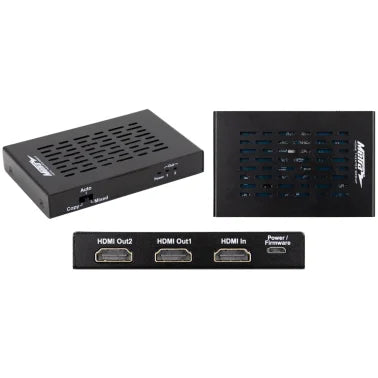 Ethereal® HDMI® Splitter with 1 Input and 2 Outputs and Built-in Scaling