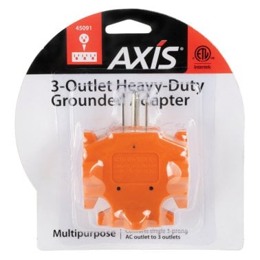 Axis™ 3-Outlet Heavy-Duty Grounded Adapter