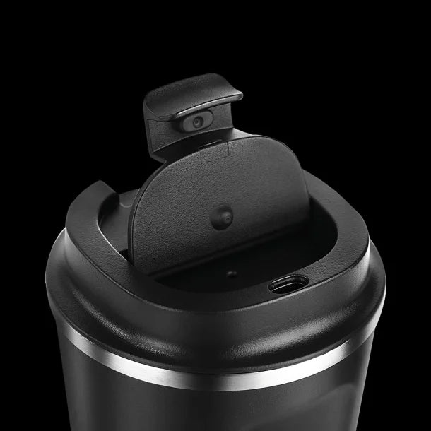 ASOBU® Cafe Compact Insulated Travel Coffee Mug, 13-Oz. Capacity (Black)