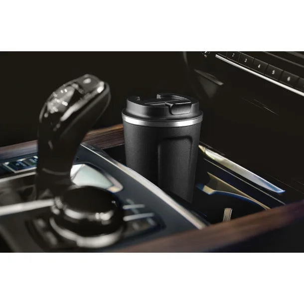 ASOBU® Cafe Compact Insulated Travel Coffee Mug, 13-Oz. Capacity (Black)