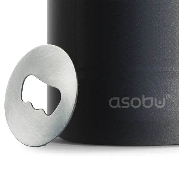 ASOBU® Frosty Beer 2 Go Vacuum-Insulated Stainless Steel Can and Bottle Holder (Black)