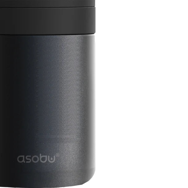 ASOBU® Frosty Beer 2 Go Vacuum-Insulated Stainless Steel Can and Bottle Holder (Black)