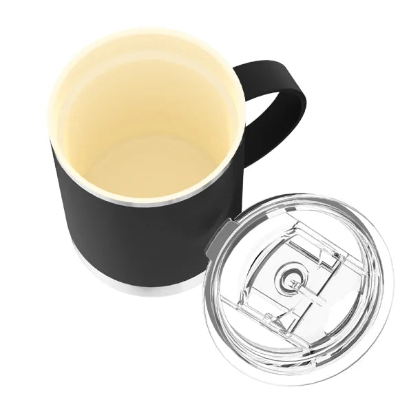 ASOBU® The Ultimate Stainless Steel Ceramic-Coated Coffee Mug, 12-Oz. (Black)